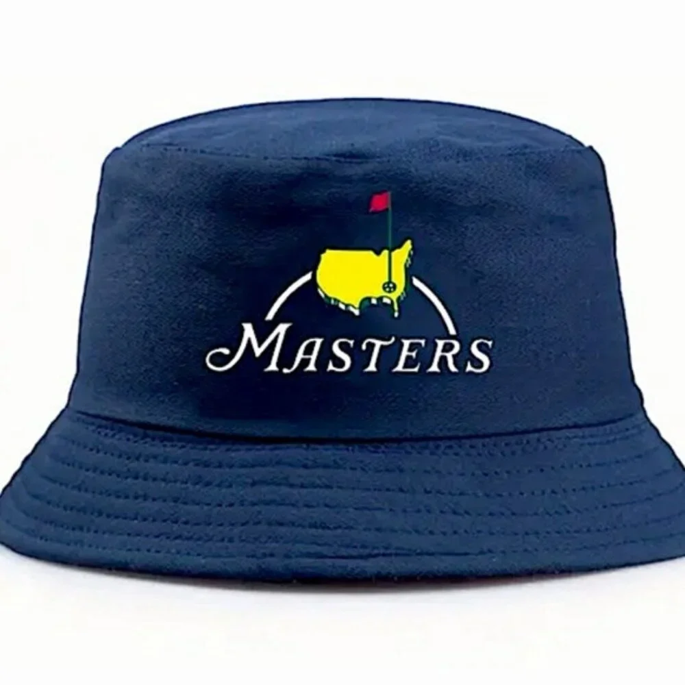 Reversible Masters Print Bucket Hat Sun Protective Cotton BL Fisherman Cap Blue - Picture 14 of 15